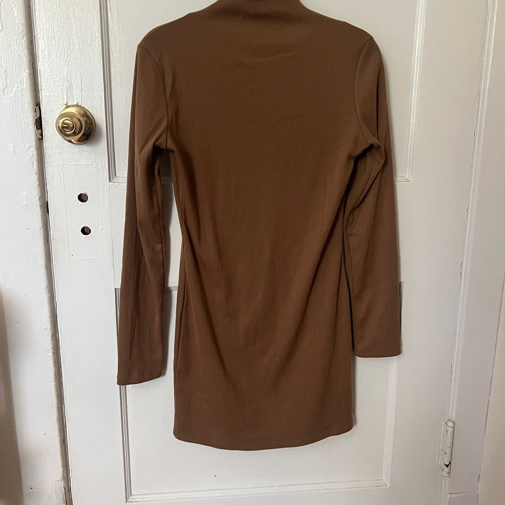 Princess Polly Tan Ribbed Turtleneck - Picture 2 of 4